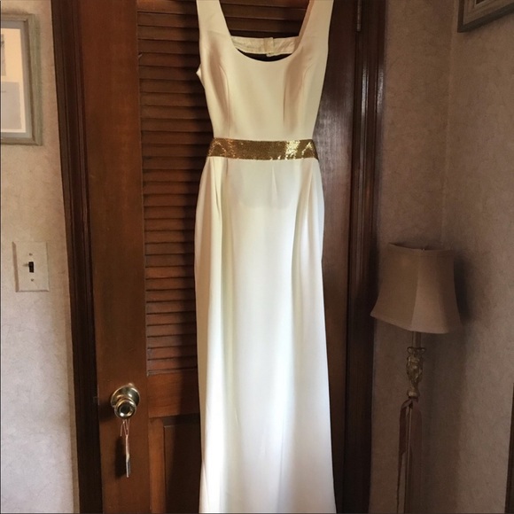 Bizar Dresses & Skirts - GORGEOUS size 6 gown!  Off white; gold beading